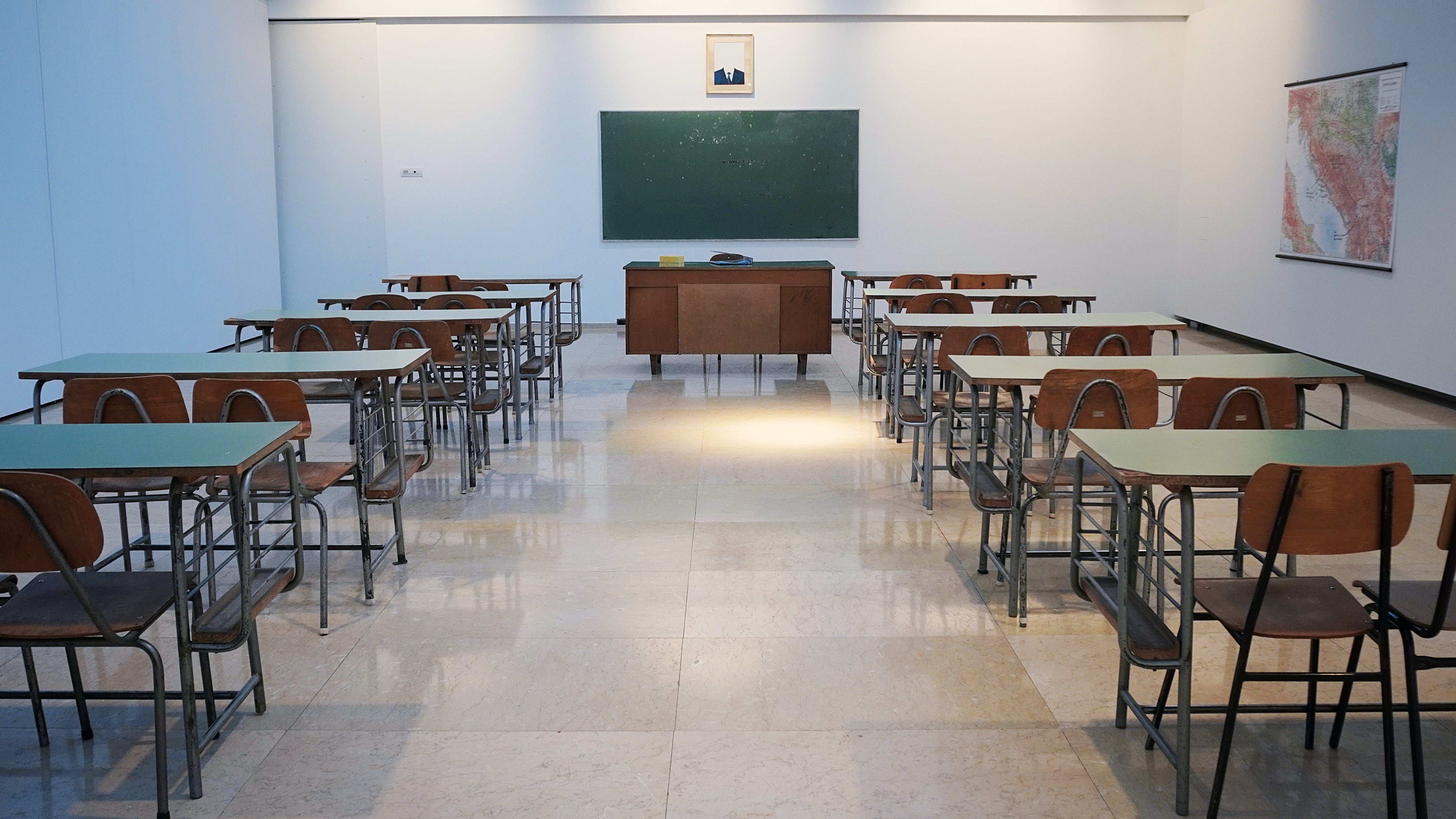 an empty classroom